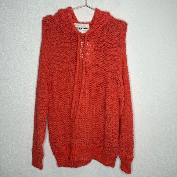 NWT Marant ÉTOILE Loose Knot Hoodie Sweater Coral XL / Fr 44 - Picture 2 of 13